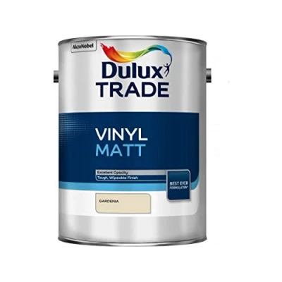 Image of Dulux Trade 5L Vinyl Matt Gardenia Finish
