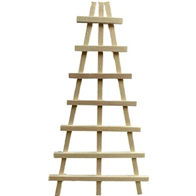 Image of Dolls House Bare Wood Trellis Climbing Plant Frame Miniature Garden Accessory