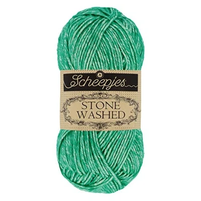 Image of Scheepjes Stone Washed 825 Malachite Yarn 10x50g