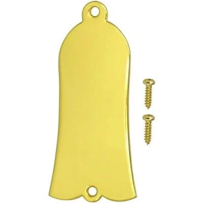 Image of Bell Style Guitar Truss Rod Cover,2 Holes Metal Cover with Screws,Bell Shaped Fit for Les Paul LP SG Parts Replacement (Gold)