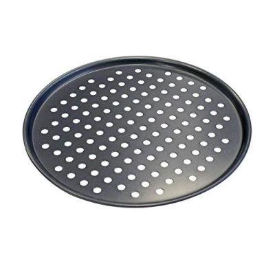 Image of Samuel Groves 13&quot; Pizza Pan Perforated Carbon Steel Plate Dishes by Chabrias LTD