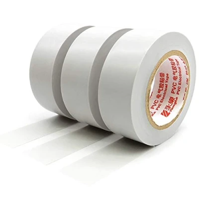 Image of YTBUBOR Insulation Tape PVC Electrical 25mm*15m White x 3 Adhesive Gaffer