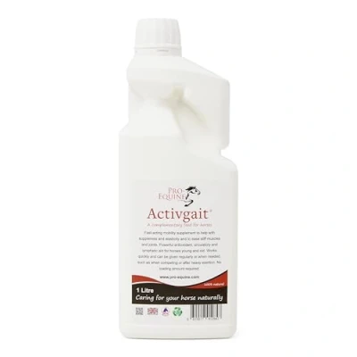 Image of Pro Equine Activgait 1 litre, muscle and joint horse feed supplement.