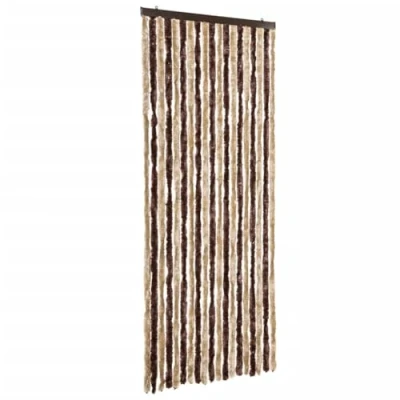 Image of vidaXL Insect Curtain for RVs/Caravans Soft Chenille Fly Door Screen Multi coloured 56x185 cm Adjustable Doorway Barrier