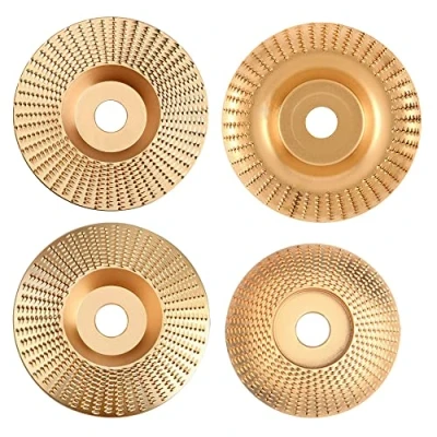 Image of ASNOMY 4pcs Wood Grinding Wheel, Carving Disc with 22.23mm Arbor, Tungsten Carbide Sanding Tool Angle Grinder Abrasive for Shaping &amp; Polishing