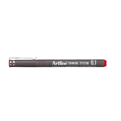 Image of Artline 0.1mm Drawing System Red (Pack of 12)