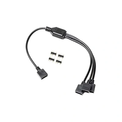 Image of EK Water Blocks compatible Loop D RGB Splitterkabel, 3 fach schwarz