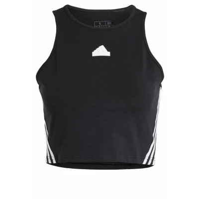 Image of adidas Sportswear Future Icons Three Stripes Top, Women&#039;s, Size: XXL, Black