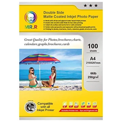 Image of MR.R A4 Double Side Matte Inkjet Photo Paper 250gsm 100 Sheets per Pack