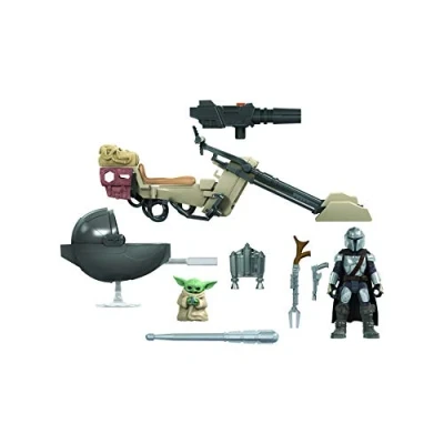 Image of Star Wars Mission Fleet Expedition Class the Mandalorian Child Battle for Bounty 6 cm Scale Figures and Vehicle, Children Aged 4 Up