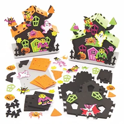 Image of Baker Ross AT107 Haunted House Kits for Halloween Decorations, Arts and Crafts, Gifts, Party Activities More (Pack of 2), Assorted