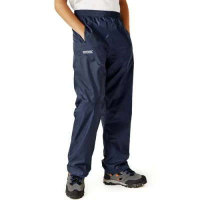 Image of Regatta Kids Lightweight Pack It Waterproof Overtrousers Midnight, Size: 14 Years