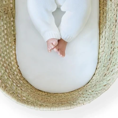 Image of Clair de Lune Moses Basket/Noah Pod Fibre Mattress, Water Resistant Baby Bassinet Mattressess 74 x 28 cm
