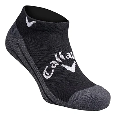Image of Callaway Men&#039;s 2022 Tour Cotton Crew Socks, Charcoal/Black, One Size UK