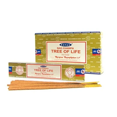 Image of Tree Of Life Satya Nag Champa Incense Sticks Room Aroma Fragrance Joss Stick 12 x 15g