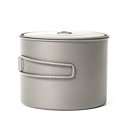 Image of Toaks outdoor camping pure titanium tableware, can be used as cups, bowls and pots, 1300ml