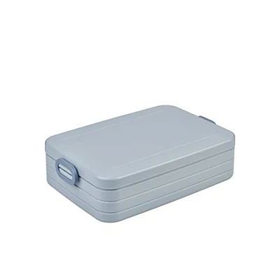 Image of Mepal Lunch Box Large to Go for 4 Sandwiches or 8 Slices of Bread Snack &amp; Adults Nordic Blue