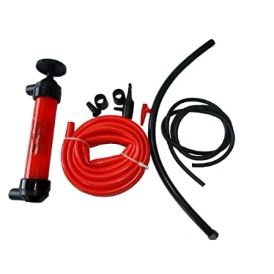 Image of Multi Purpose Siphon Pump Kit Petrol Diesel Fluid Extractor Transfer Water Liquid Fuel with 3 Adaptors