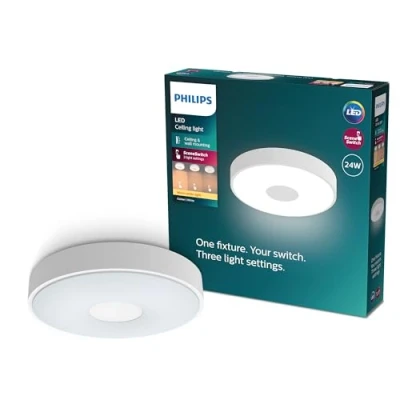 Image of PHILIPS Coiner Ceiling SceneSwitch, Round, 24W, 2700Lm, 2700K, White, IP20