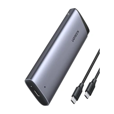 Image of UGREEN M.2 NVMe Enclosure, USB 3.2 Gen 2 SSD Tool Free 10Gbps External Caddy, Aluminum PCIe Adapter, to Adapter for M and M&amp;B Key in 2230/2242/2260/2280 SSDs