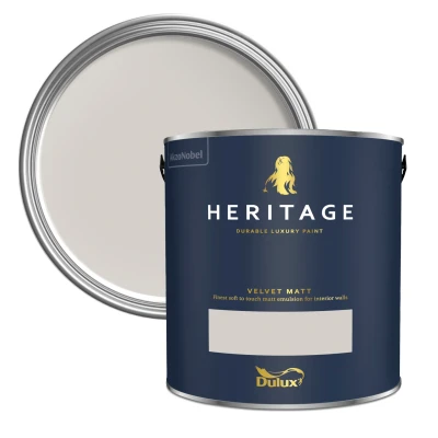 Image of Dulux Heritage Velvet Matt Paint, Quartz Grey 2.5L