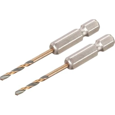 Image of DeWalt Black and Gold Hex HSS G Drill Bits 2.5mm Pack of 2