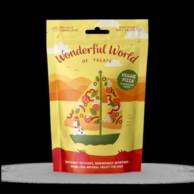 Image of Wonderful World Pet Treats, delectable Dog Treats 12 Pack (Veggie Pizza)
