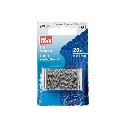 Image of Prym Elastic Sewing Thread, Polyester, Light Grey, One Size
