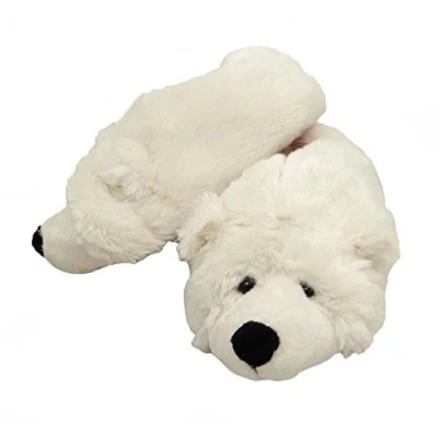 Image of Plush Slippers Size S to XL Polar Bear Size: 12.5
