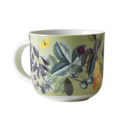Image of Royal Botanic Gardens Kew Fruit And Floral Green Mug 290ml
