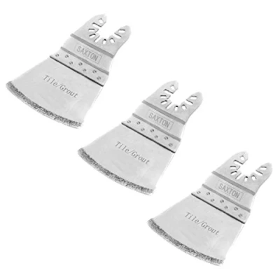 Image of 3X Saxton Diamond End Cut Blades for Dewalt Erbauer Stanley Black &amp; Decker Worx Oscillating Multitools