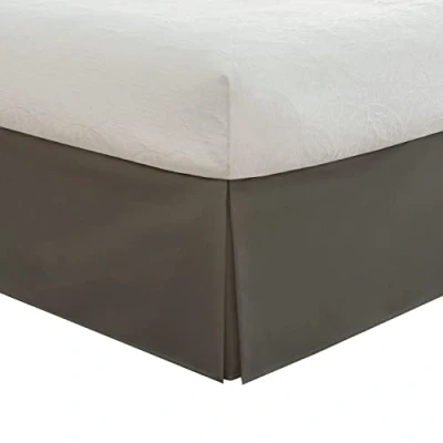 Image of TODAY&#039;S HOME Classic Tailored, Microfiber, 14&quot; Drop Length Bed Skirt Dust Ruffle, Queen, Grey
