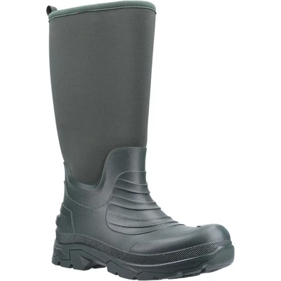 Image of Cotswold Kenwood WATERPROOF Wellingtons Mens Green Neoprene Size UK 8