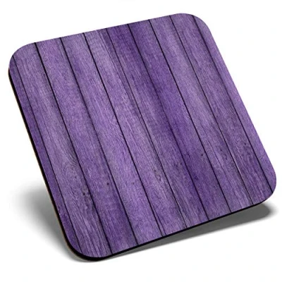 Image of Great Single Coaster Square Purple Wooden Wood Effect Glossy Quality Coasters Tabletop Protection for Any Table Type #12913