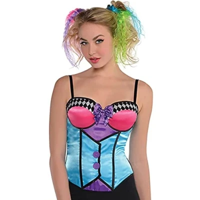 Image of amscan 847046 55 Mad Hatter Sleeveless Corset Costume, 1 Pc