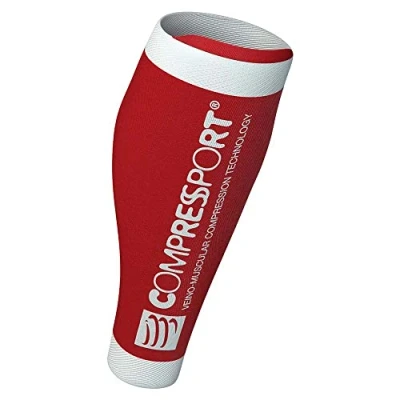 Image of COMPRESSPORT R2 Calf Sleeve v2, Unisex, Wadensleeve red