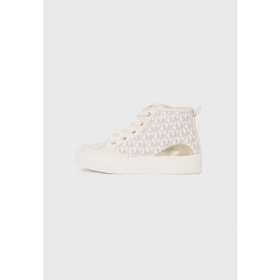 Image of Michael Kors SHEA SPLIT girls&#039;s Children&#039;s Shoes (High top Trainers) in White