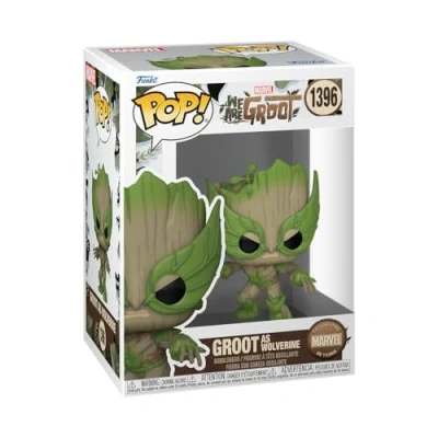 Image of Funko Pop! Marvel: WAG Wolverine We Are Groot Collectable Vinyl Figure Gift Idea Official Merchandise Toys for Kids &amp; Adults TV Fans Model Collectors and Display