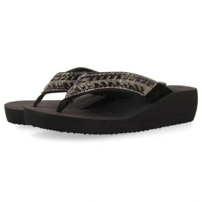 Image of GIOSEPPO Women&#039;s Devices Flip Flop, Black/White, 5.5 UK