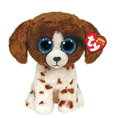 Image of Ty 2007525 Muddles Brown &amp; White Dog Beanie Boo Medium, Topseller, Sammeln, Spielen, Kuscheln, Bliebt, Süß, Außergwöhnlich, Fantastisch Plush animal, Multicolor, 23 cm