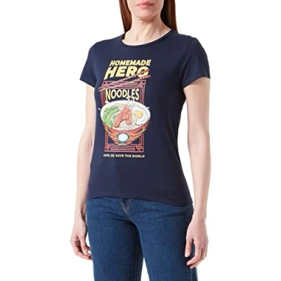Image of Marvel Women&#039;s Womarcots034 T Shirt, Navy Blue, XL