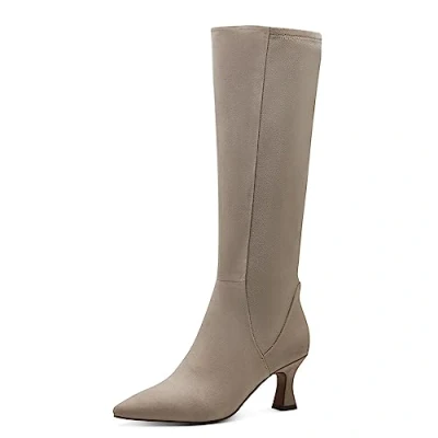 Image of MARCO TOZZI Women&#039;s 2 25502 41 Boot Heel, Taupe, 3.5