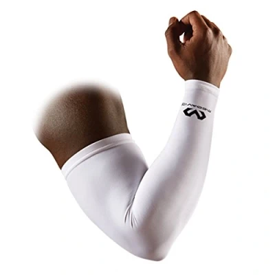 Image of Mcdavid Adult Compression Sleeves, White, S/M, 6566R