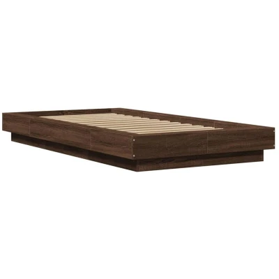 Image of vidaXL Bed Frame without Mattress Brown Oak 90x190 cm Single