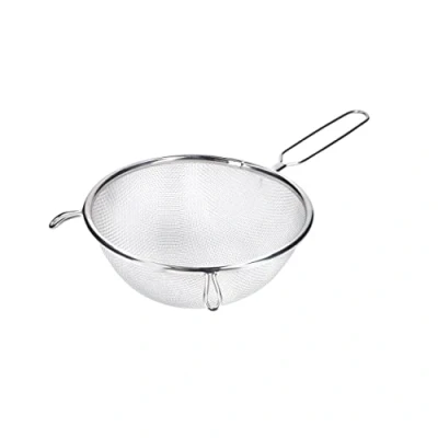 Image of KitchenCraft Metal Sieve, Medium 18cm , Stainless Steel, Silver