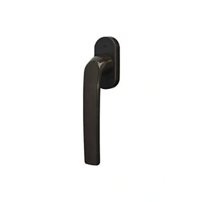 Image of Roto TS10705 Original Samba Handle with Logo, pin Length 43 mm, deep Black, 14.5x2.8x5.6