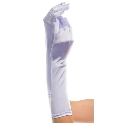 Image of SHATCHI Ladies Satin Long White Opera Gloves Premium Quality Versatile Styling Timeless Charm Comfortable Fit Striking Appearance Celebrate in Style Christmas Themed Parties Weddings