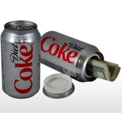 Image of Diet Coca Cola Can Diversion Safe Stash Box Hidden UNSCREW LID TO REVEAL SECRET STORAGE