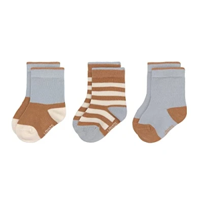 Image of LÄSSIG Unisex Children&#039;s and Baby Socks Set of 3 Light blue caramel Size 23 26,