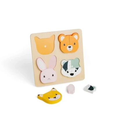 Image of Bigjigs Toys Woodland Counting Puzzle 10 Piece Wooden Animals Jigsaw, Children&#039;s Educational Puzzles, Eco Friendly Montessori Toy, Toddler Gifts For 1+ Years